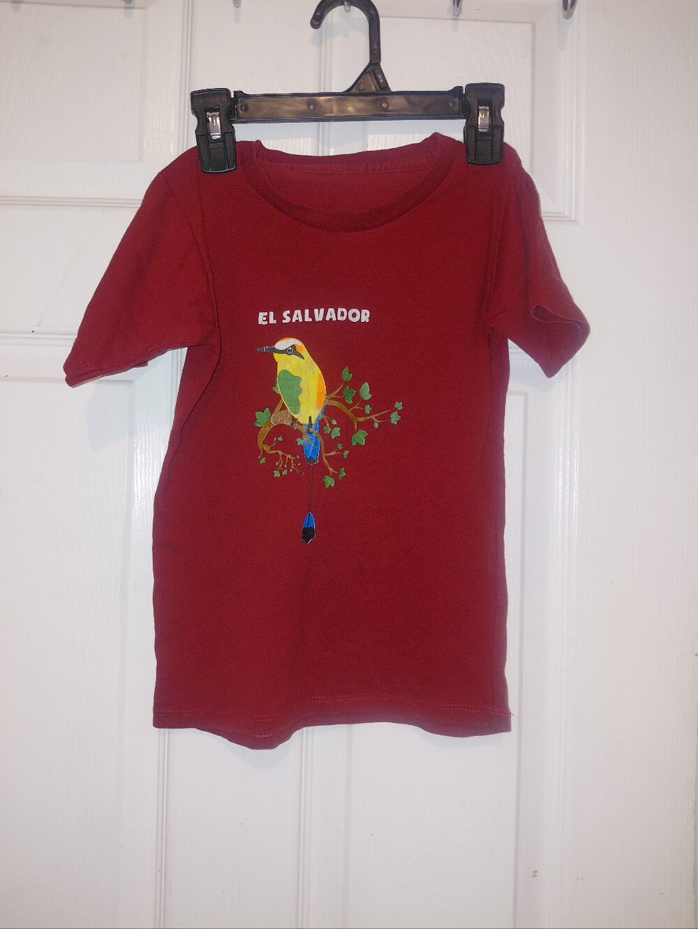 Kids Red 'El Salvador' Bird Graphic Tee
